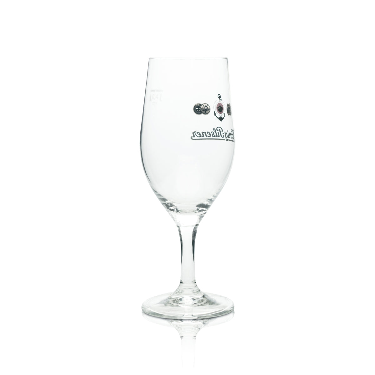 6x König Pilsener beer glass 0.4l tulip brewery trophy glasses stem oak mark – View 4