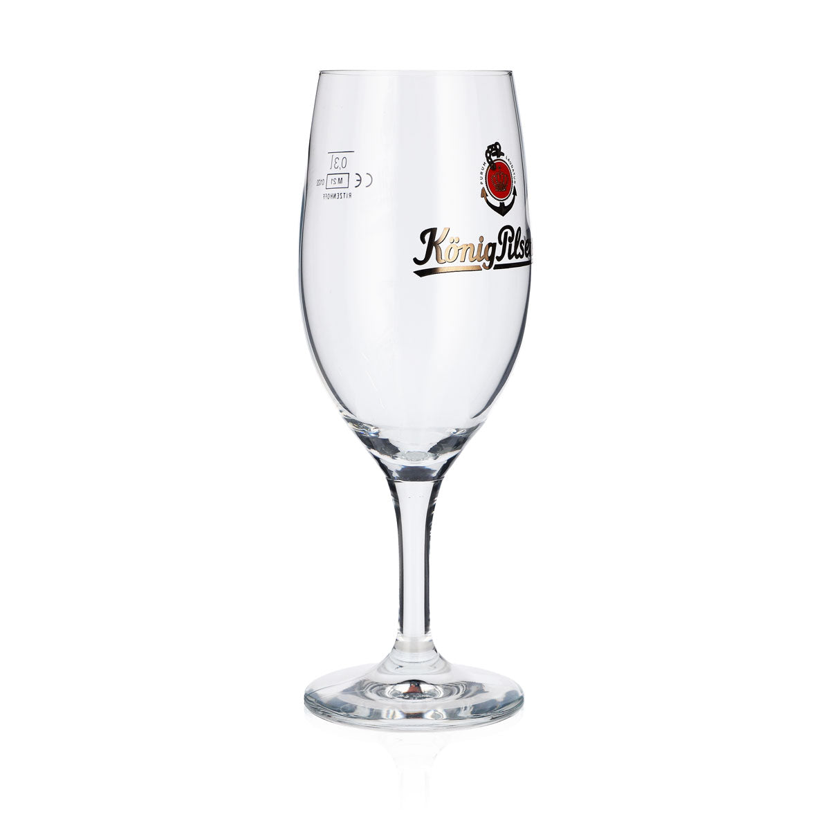 6x König Pilsener beer glasses, 0.3 l, cup shape, logo, anchor, Köpi – View 3