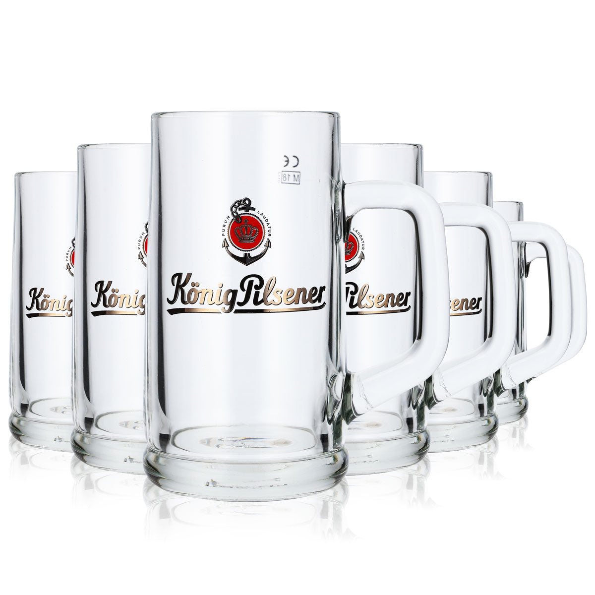 6x König Pilsener Beer Steins Beer Mug Beer Glass 0.4l Jug Rastal