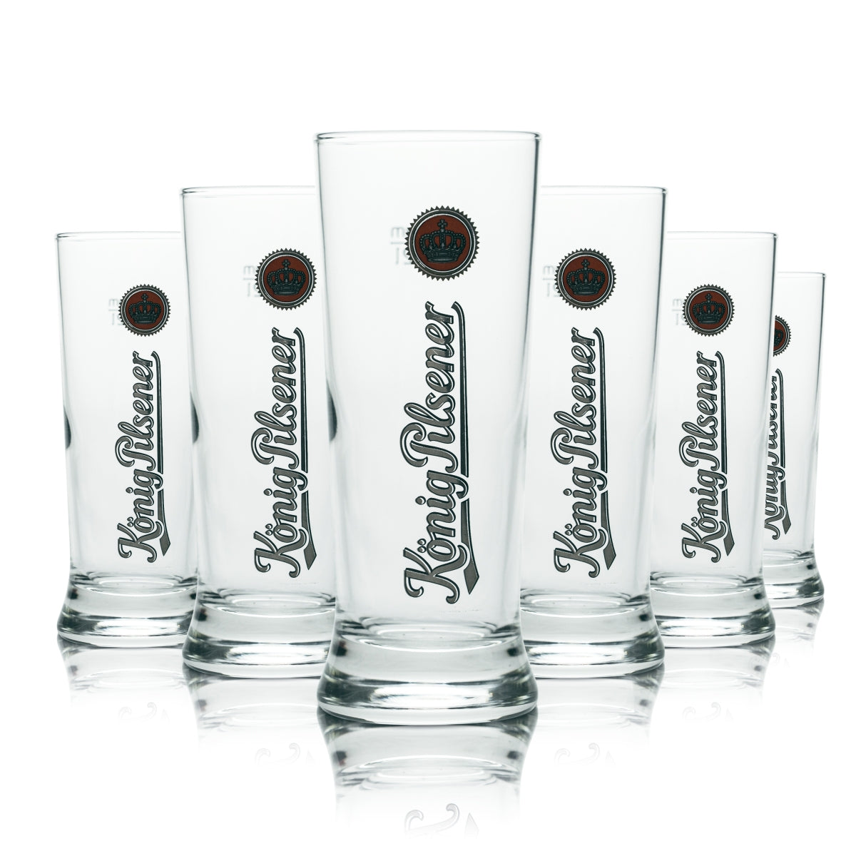 6x King Pilsener Glass 0.2l Beer Mug Pilsener Glasses Brewery Gastro