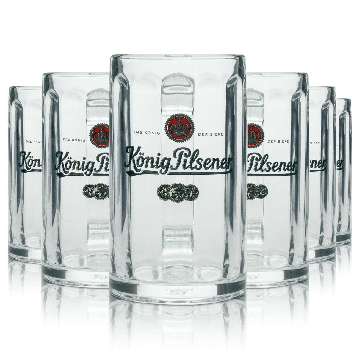 6x King Pilsner Beer Glass Mug 0.2l Rastal