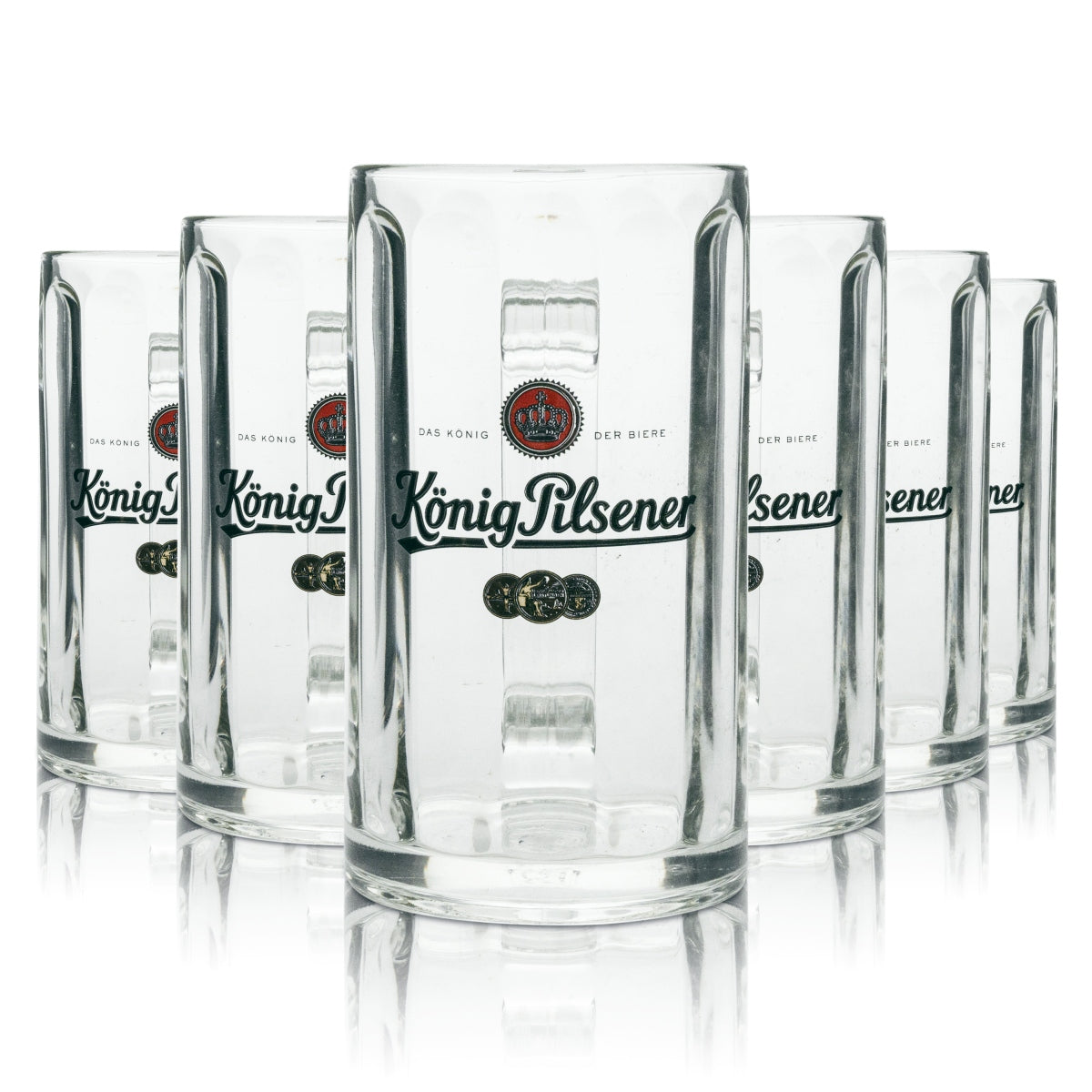 6x King Pilsner Beer Glass Mug 0.4l Rastal