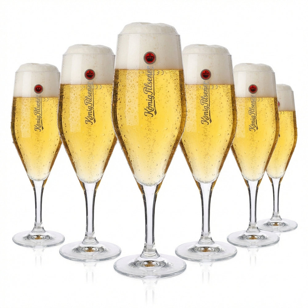6x König Pilsner beer glass trophy glass glasses 0.25l beer glasses tulip