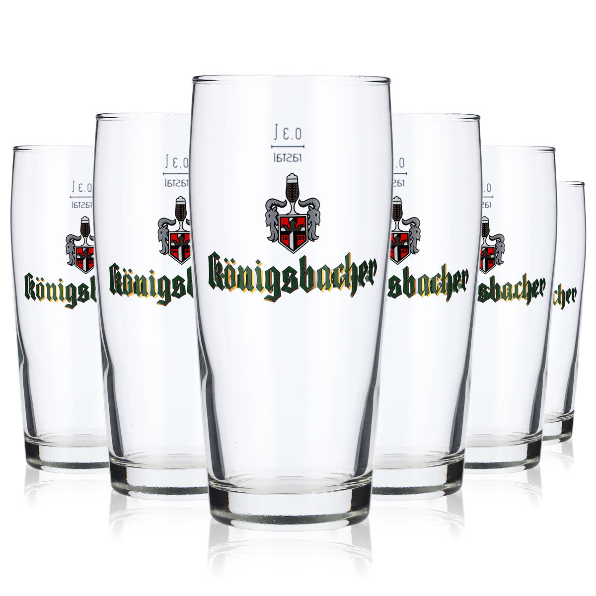 6x Königsbacher Beer Willi Mug 0.3l Mug Beer Glasses Beer Glass Conical – View 5