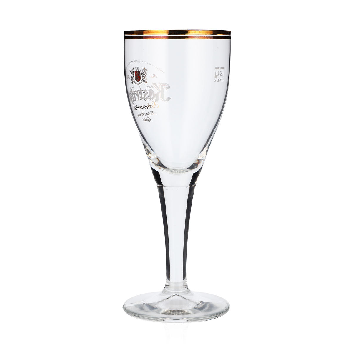 6x Köstritzer beer glasses, 0.2 l goblets, "Schwarzbier" (dark beer), double gold rim – View 4