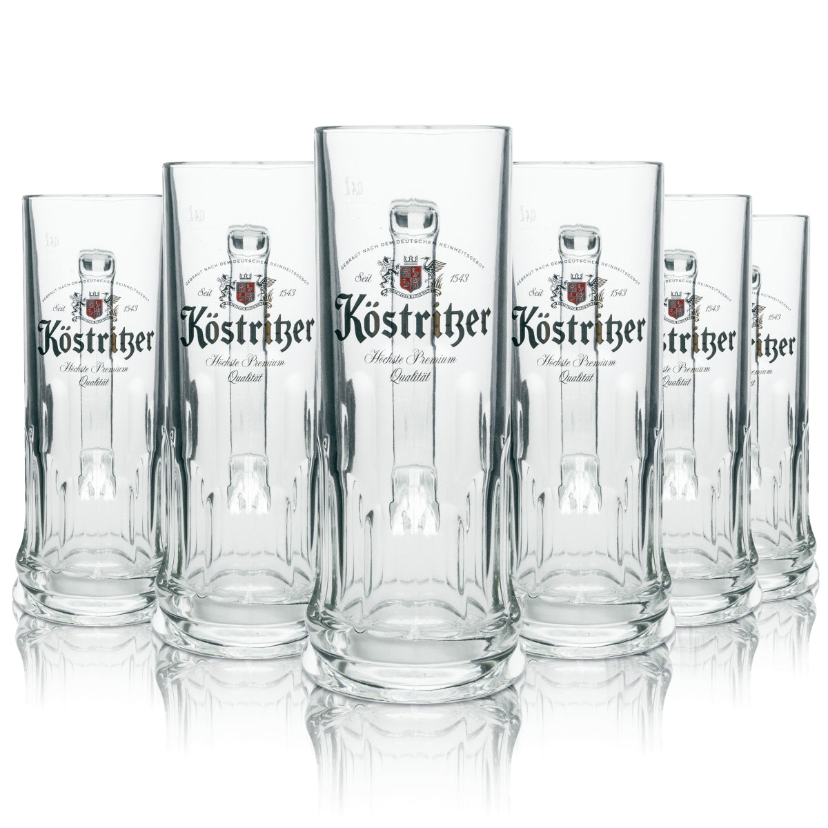 6x Köstritzer beer glass mug 0.4l Rastal