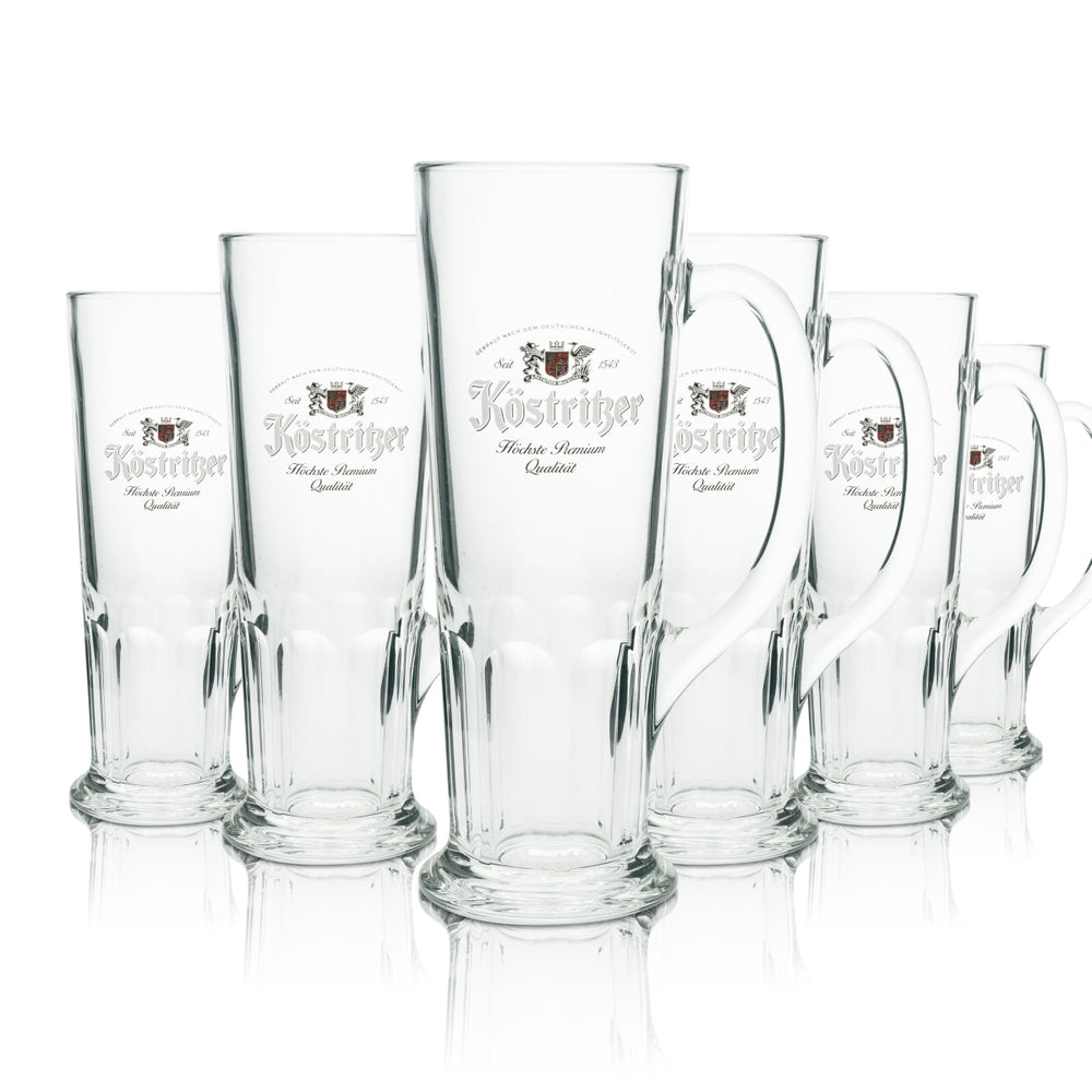 6x Köstritzer beer glass mug 0.5l Sahm