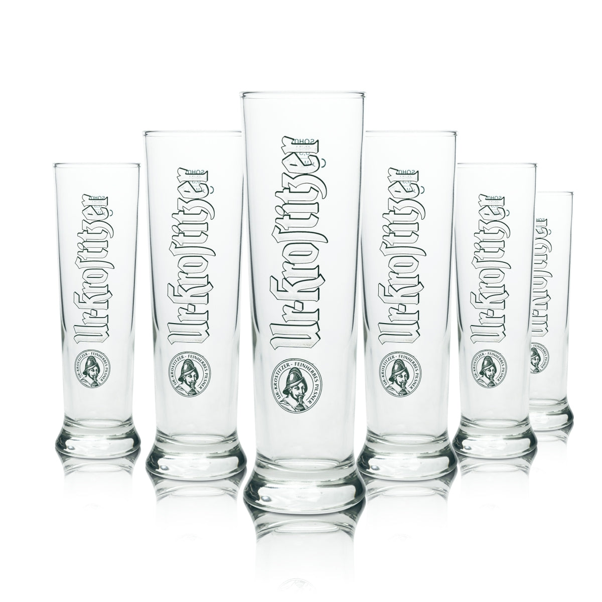 6x Köstritzer beer glass Ur-Köstritzer relief trophy 0.3l Sahm glasses tulip cup