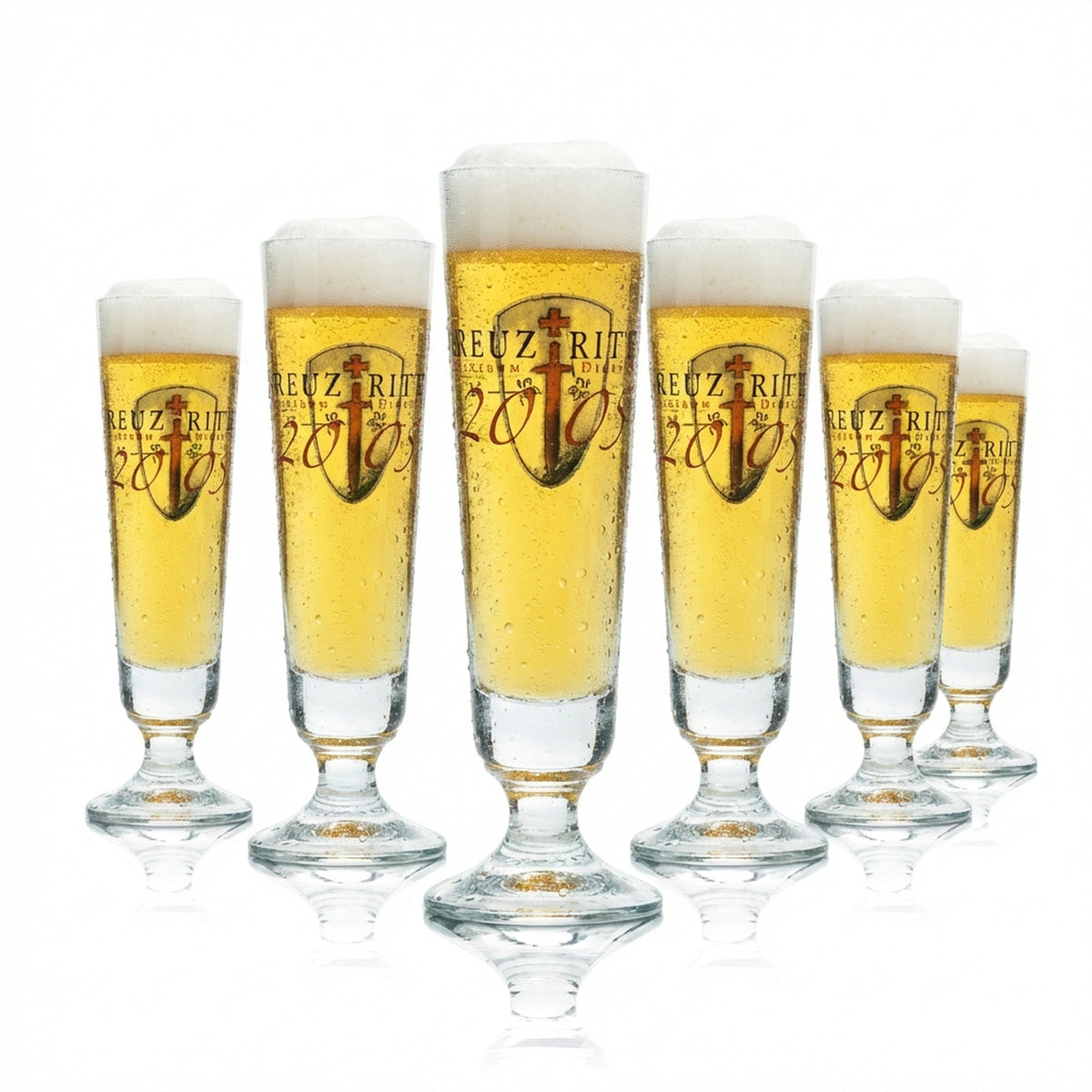 6x Crusader Elixirum Digestivum Glass Schnapps 2cl Shot Glasses