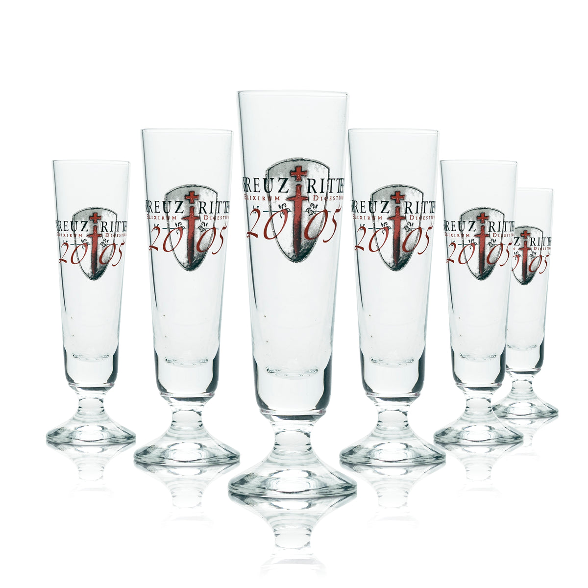 6x Crusader Elixirum Digestivum Glass Schnapps 2cl Shot Glasses – View 4