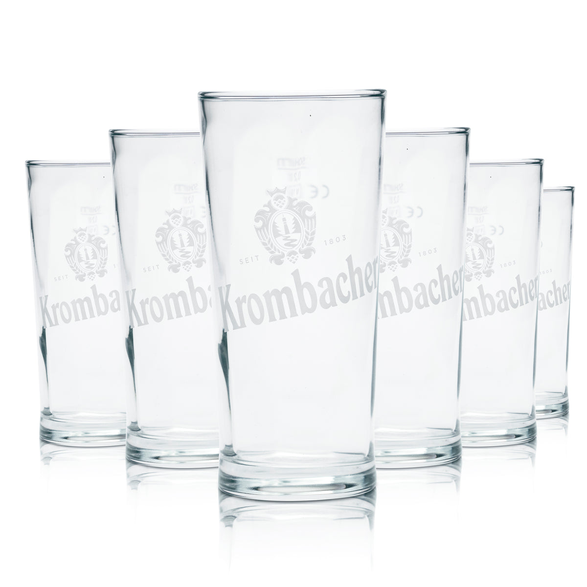 6x Krombacher Glass 0.2l Beer Glasses Mug Bar Calibrated Gastro Pils Pub Bar – View 4
