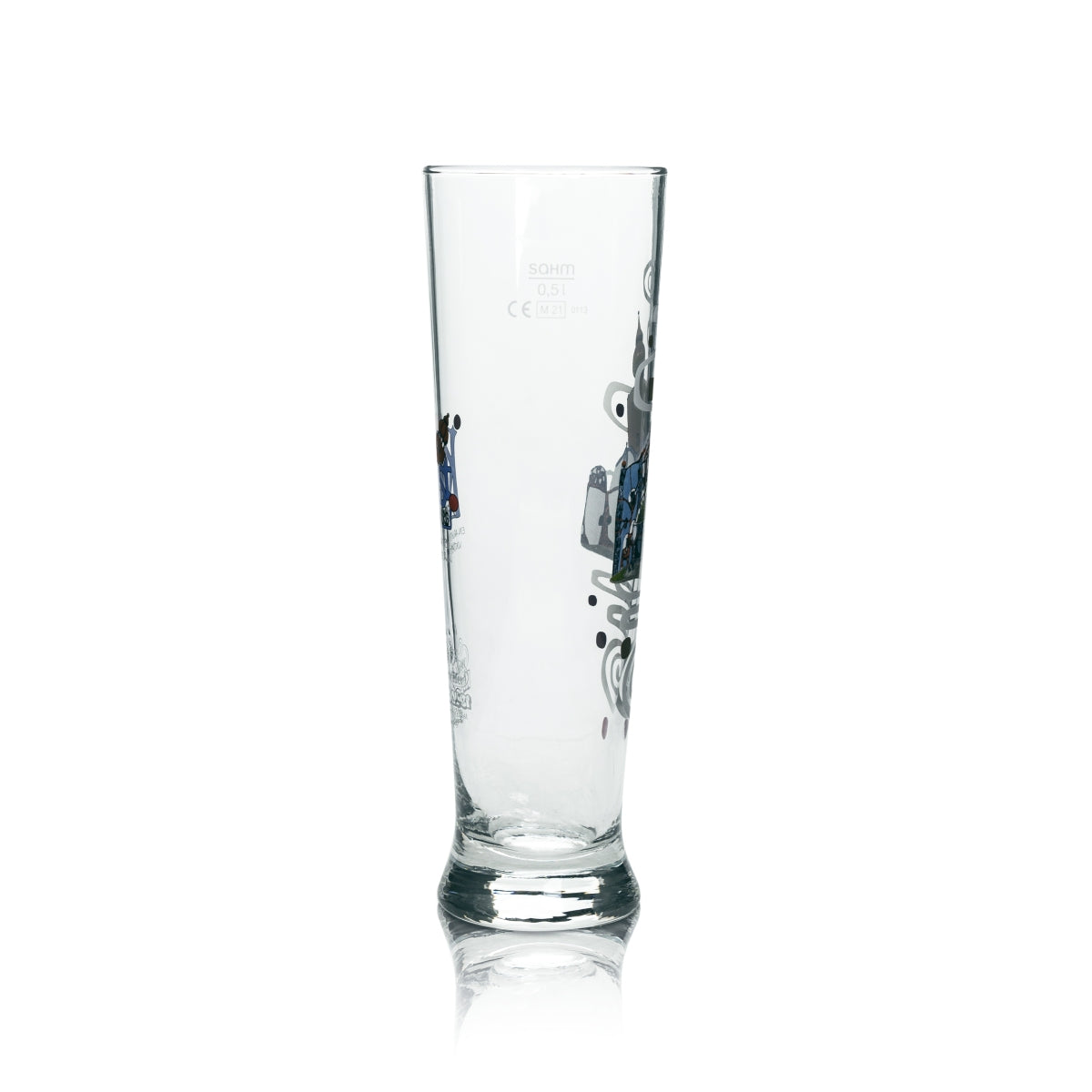 6x Kuchlbauer beer glass 0.5l wheat beer design Kunsthaus Abensberg glasses yeast – View 3