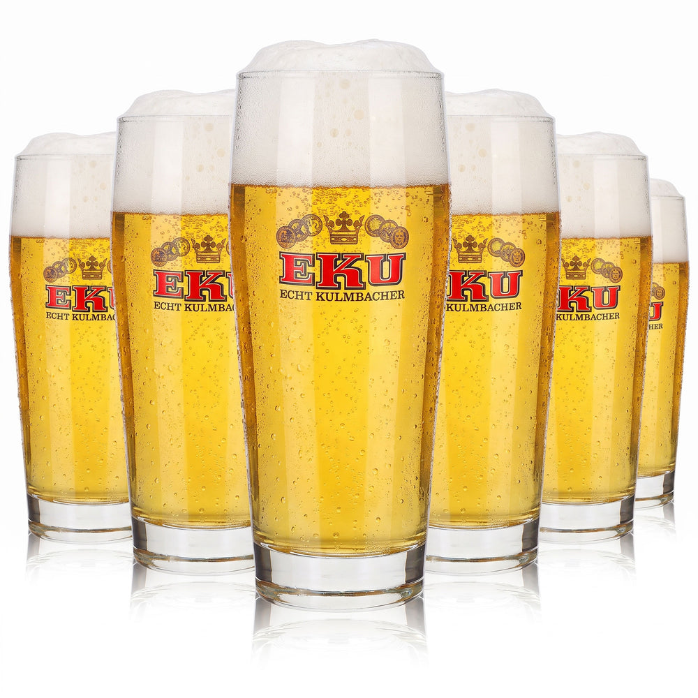 6x Kulmbacher Reichelbräu Beer Glass, 0.5 L Mug, EKU Beer Glass, Beer Mug (Set of 6)