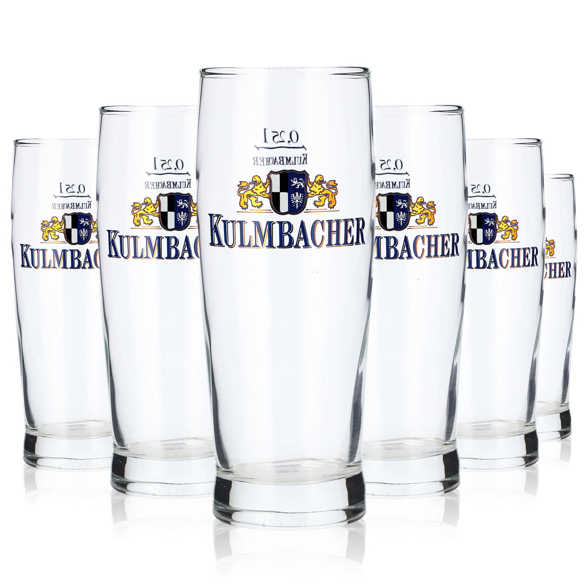 6x Kulmbacher Reichelbräu beer glasses 0.25l mug Trumpf – View 5
