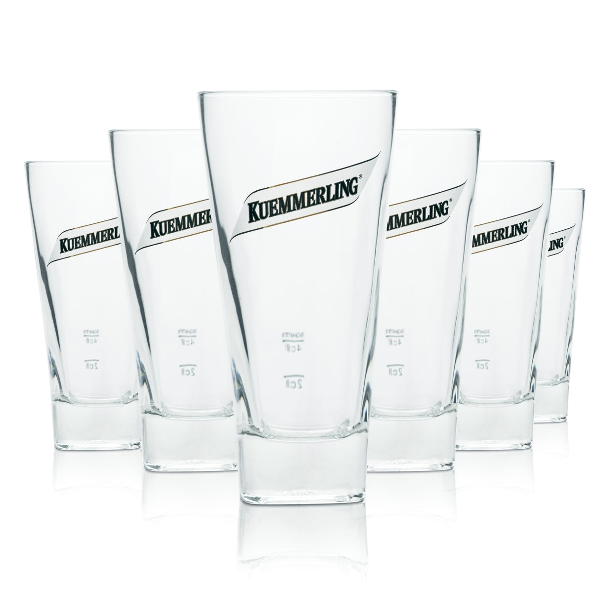 6x Kümmerling glass 0.28l tumbler glasses Long drink calibrated Gastro pub
