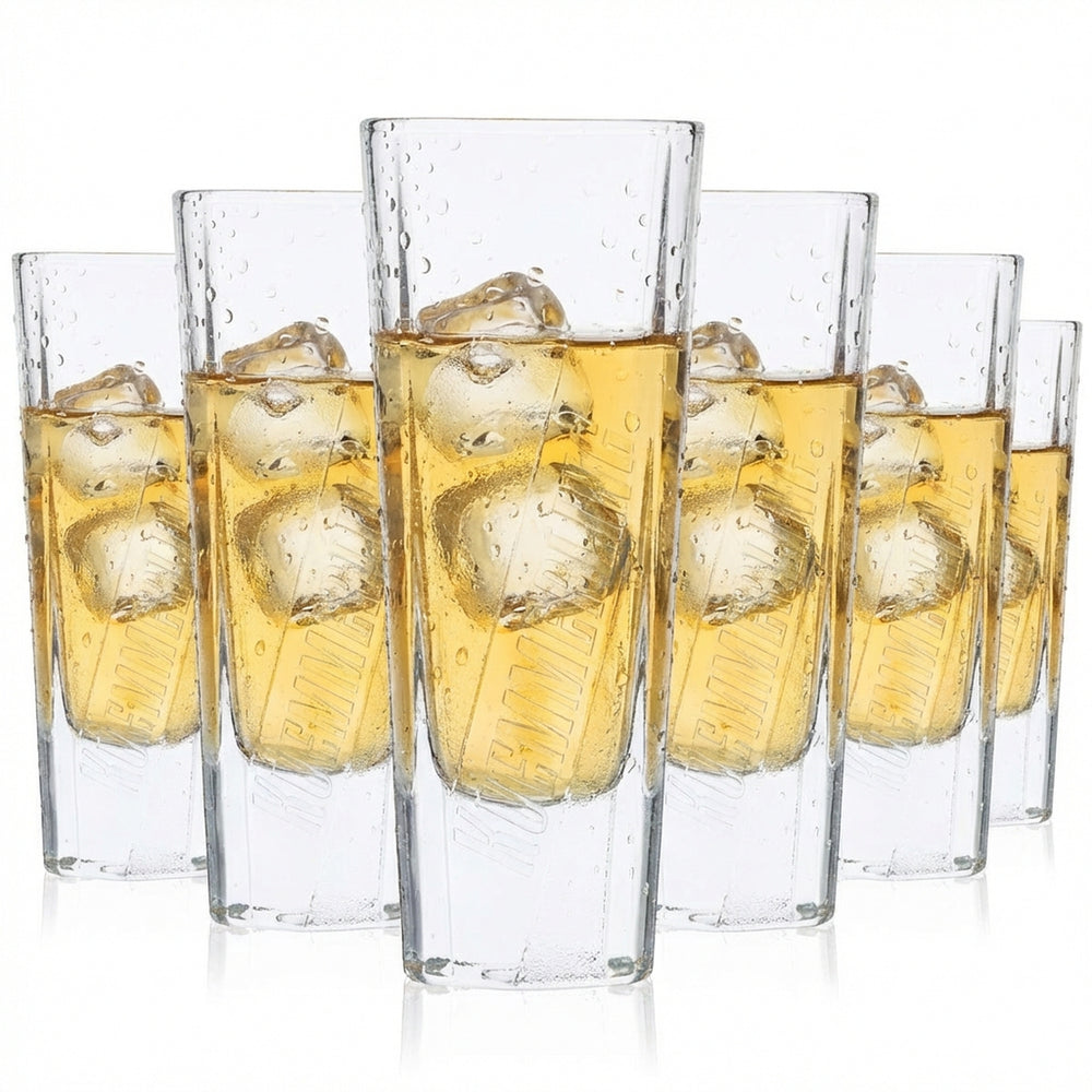 6x Kümmerling liqueur glass 0.15l glasses Relief long drink glass Relief logo