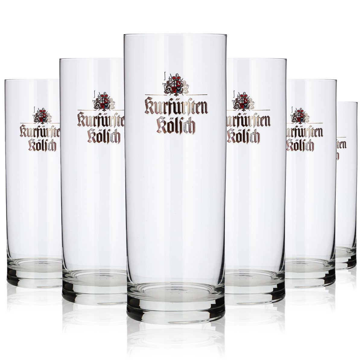 6x Kurfürsten Kölsch Glass 0.4l Mug Kölsch Glasses Set Brewery Pub – View 5
