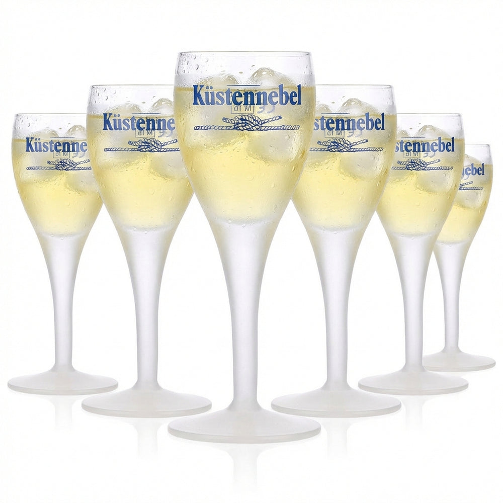 6x Coastal Fog Liqueur Glass Star Anise Goblet Glass Shot Glass Half Satin Finish