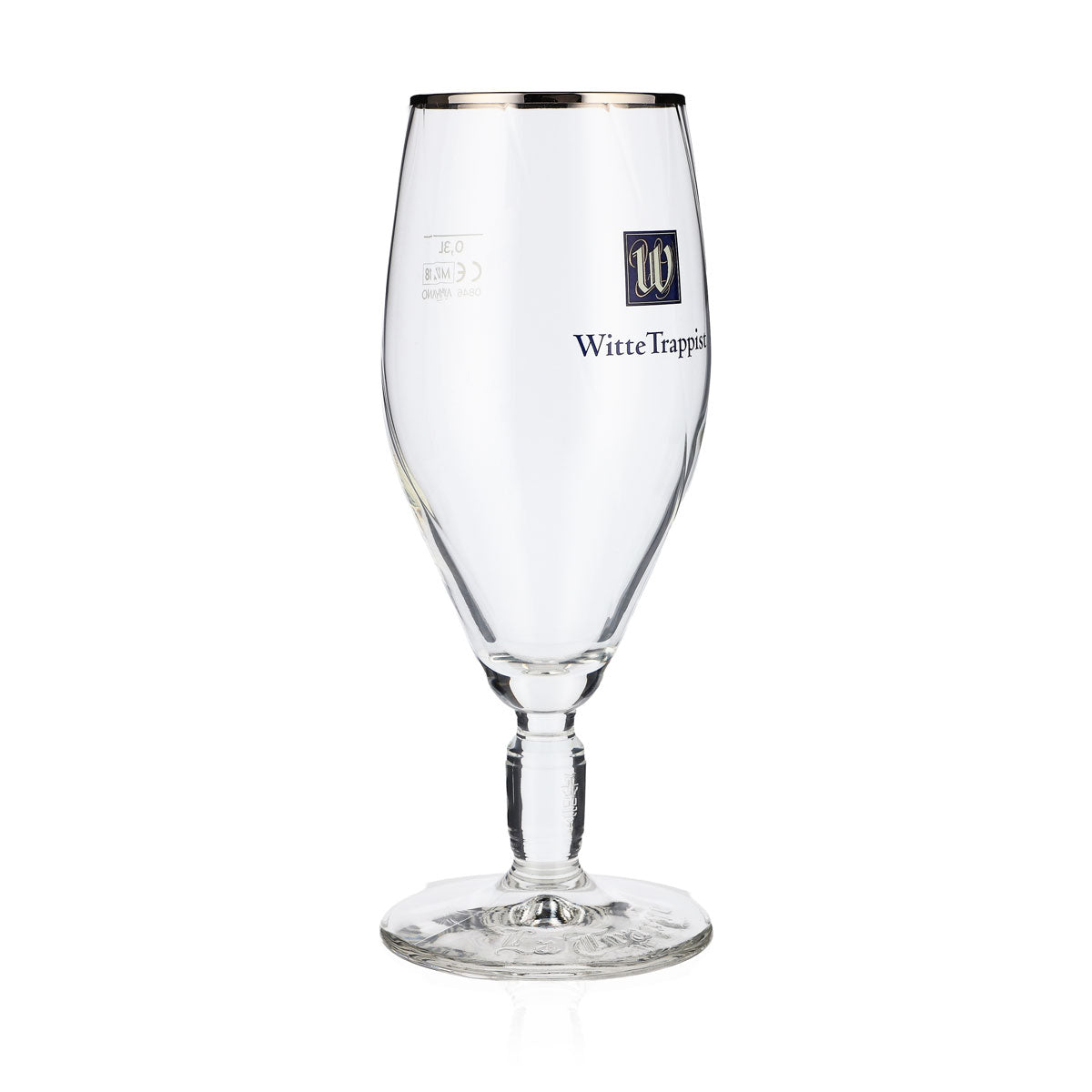 6x La Trappe Beer Glass 0.3l Beer Glasses Relief in Stem Cup Gold Rim – View 3