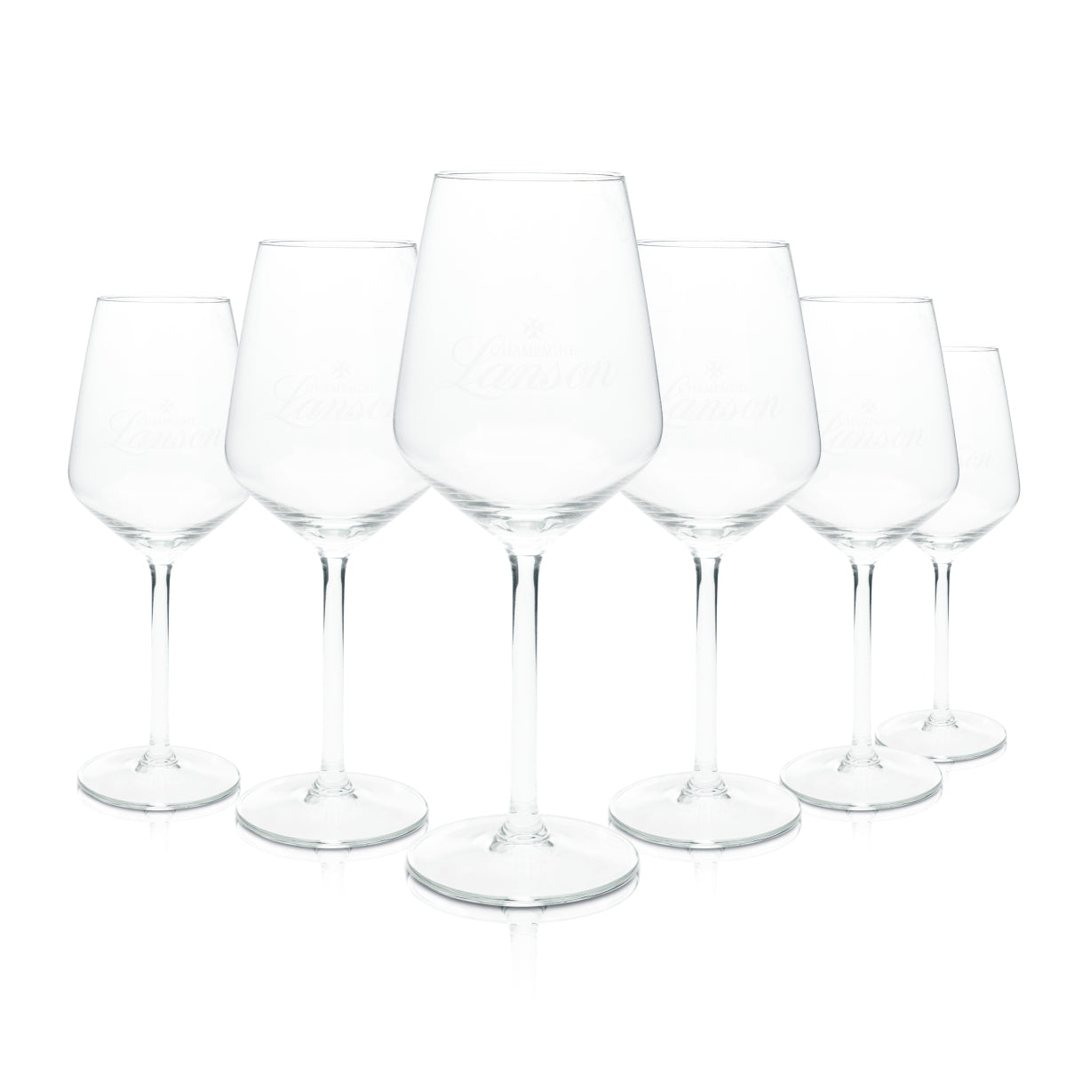 6x Lanson stemmed glass 0.3l goblet wine champagne glasses cocktail aperitif catering
