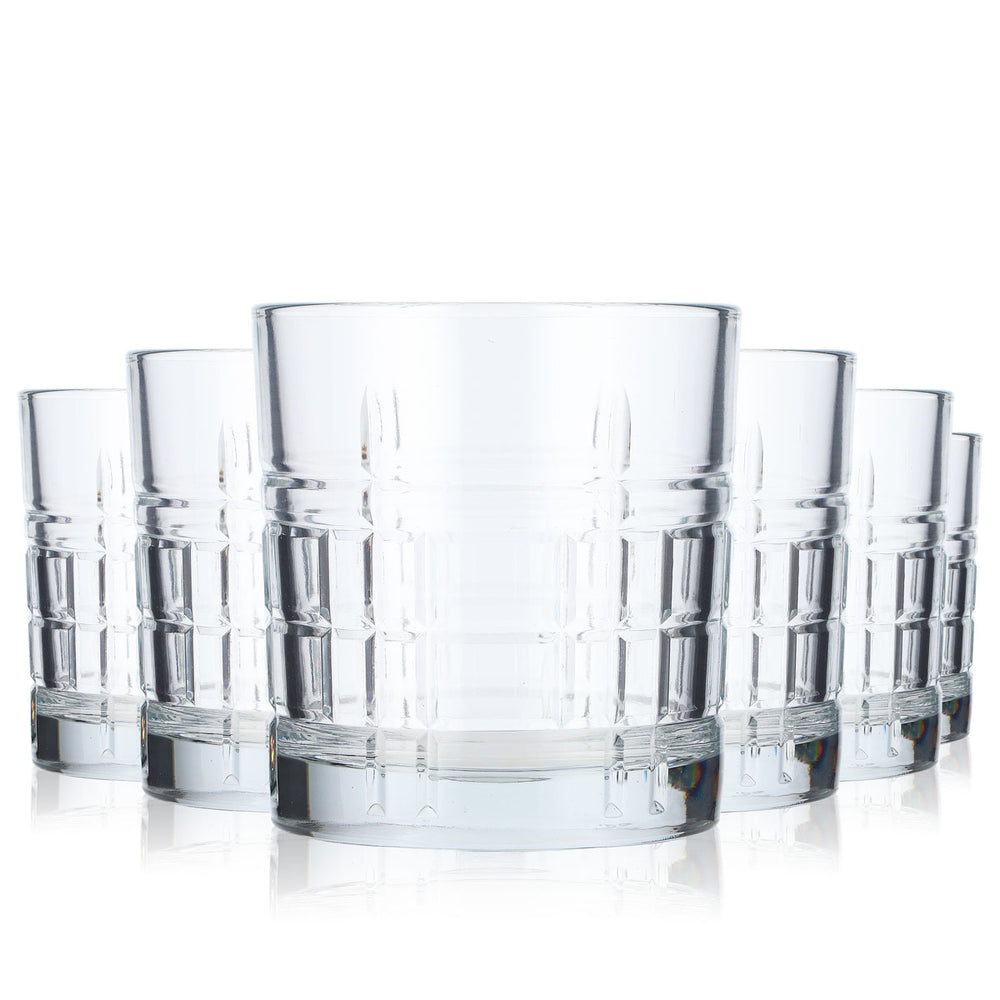 6x LAV Water Glass Tumbler Water Glasses 0.3l with Relief