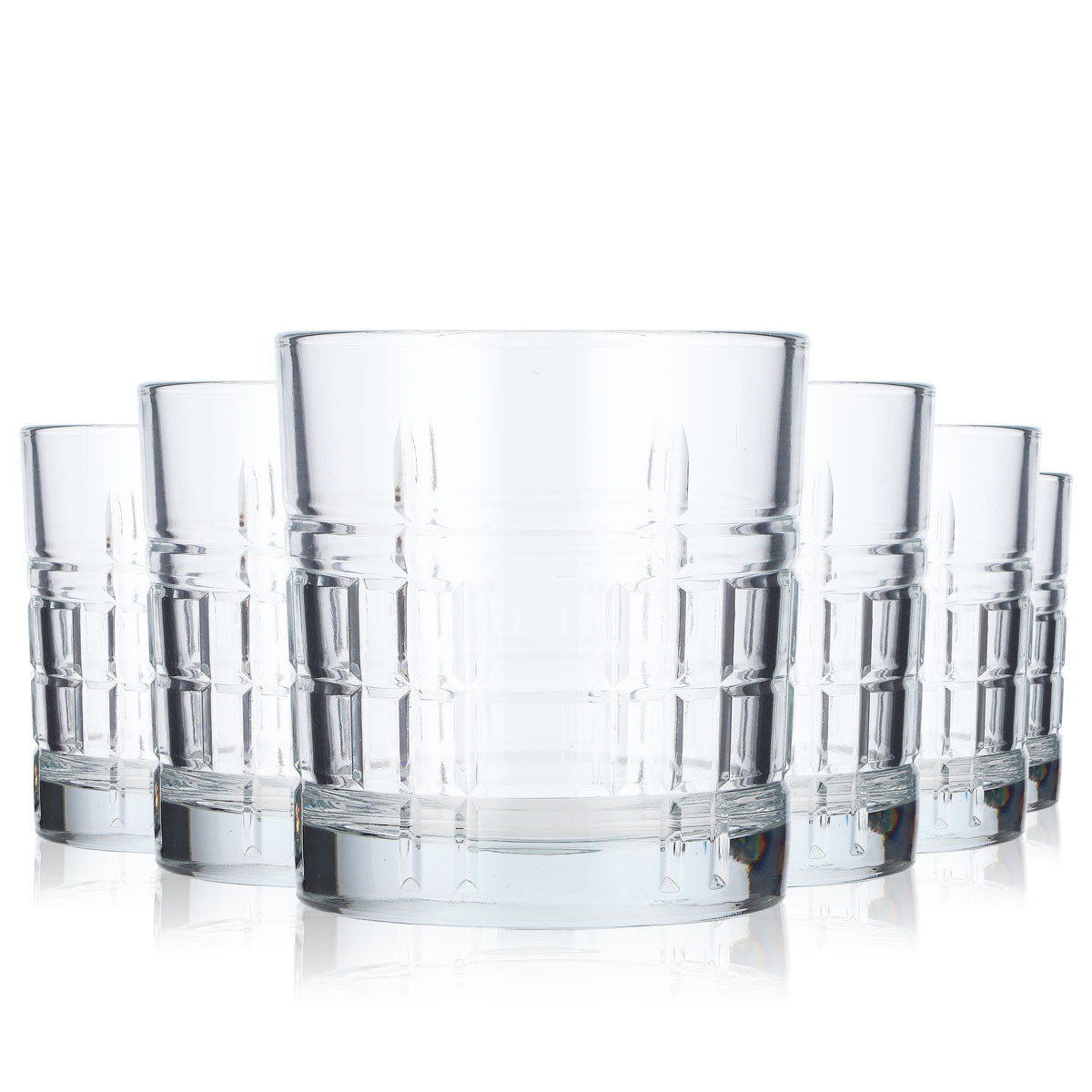 6x LAV Water Glass Tumbler Water Glasses 0.3l with Relief