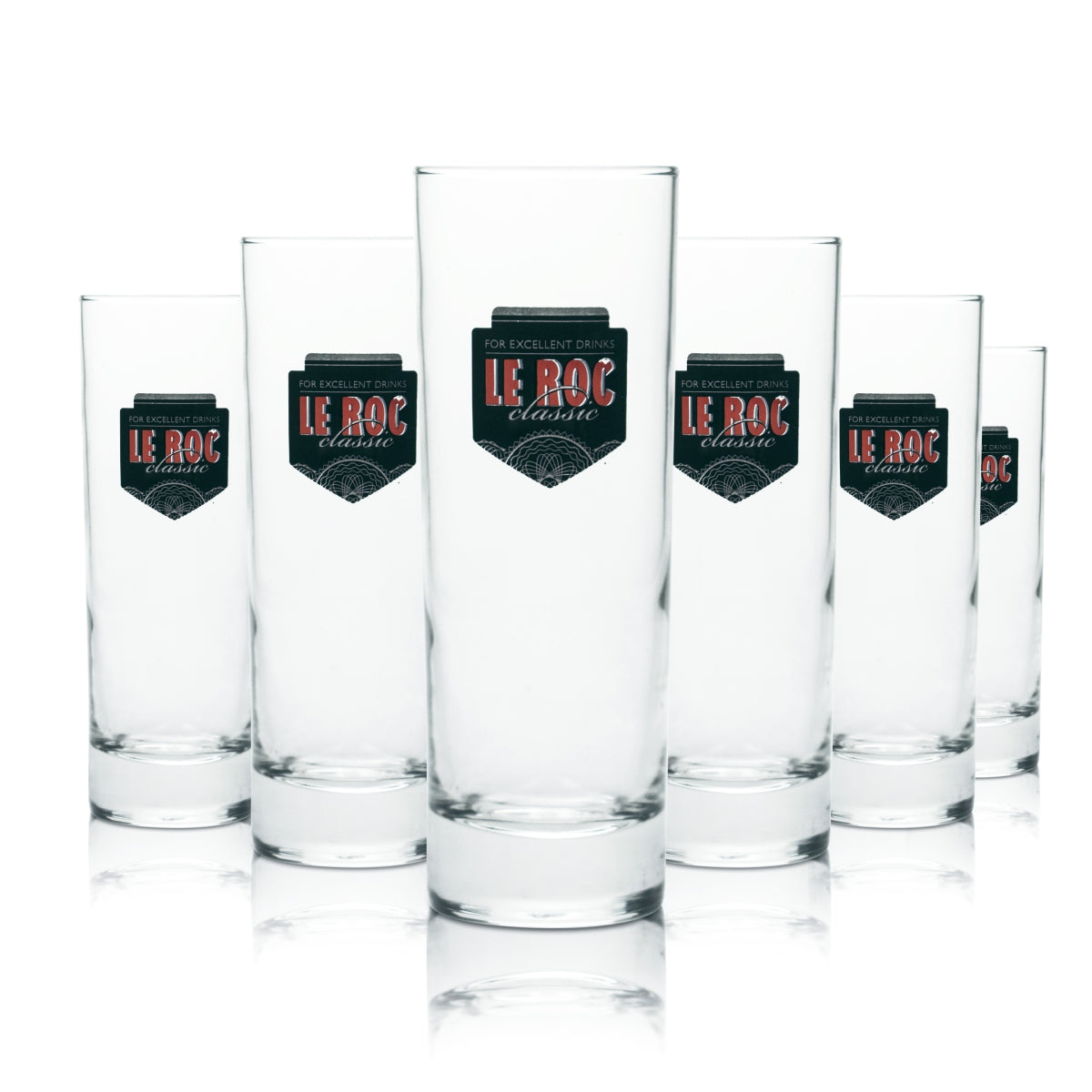 6x Le Roc Glass 0.2l Soft Drink Glasses Cups Stick Tonic Water Bitter Lemon