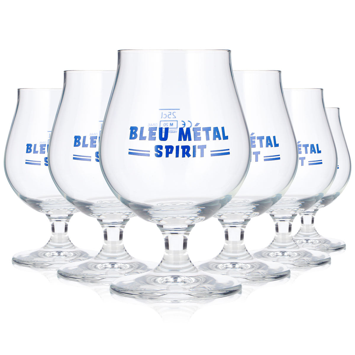 6 Le Rouget de Lisle Beer Glasses, 0.25 L, Bleu Métal Spirit (Set of 6)