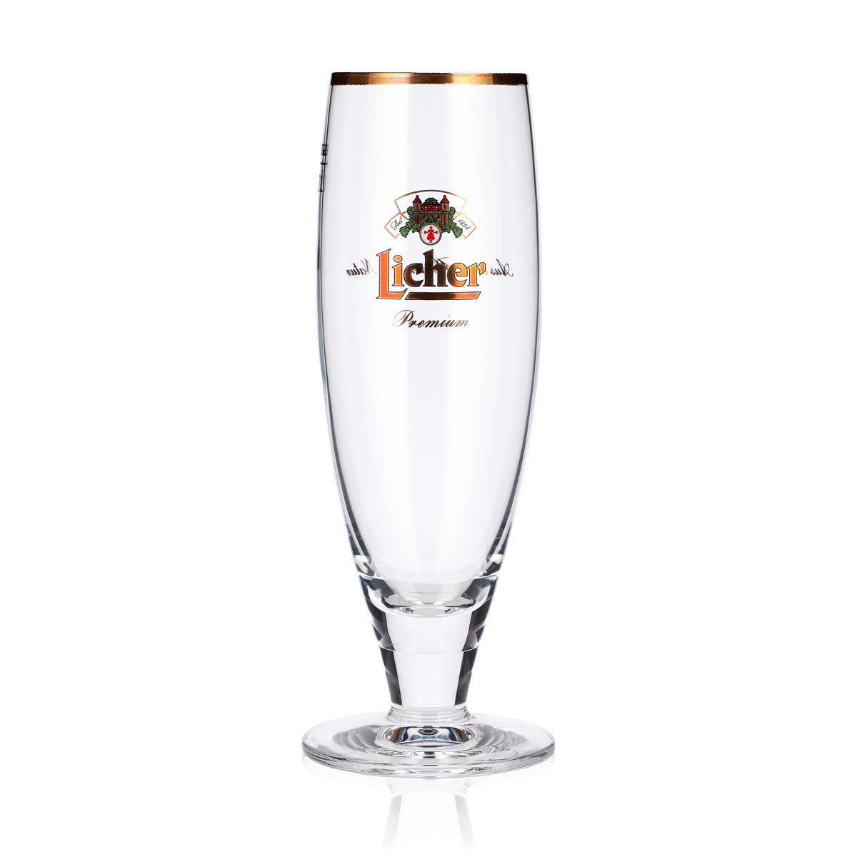 6 Licher Beer Glasses, 0.2 L, Premium Gold-Rimmed Rastal Goblet – View 2
