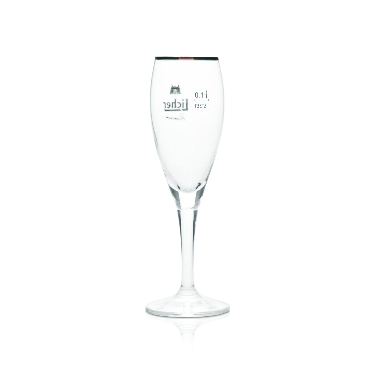 6x Licher Glass 0.1l Beer Trophy Tulip Goblet Glasses Gold Rim Premium Pils Brewery – View 3