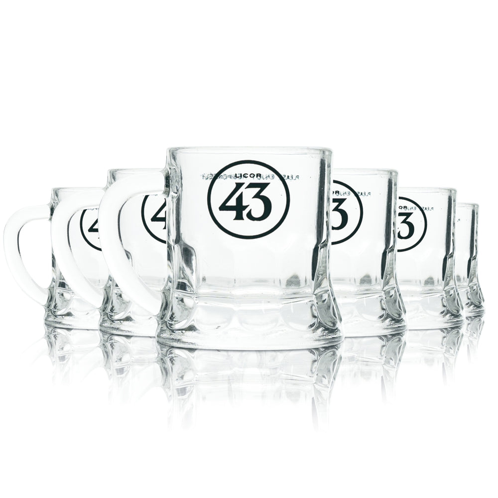 6x Licor 43 shot glass 4cl mini jug shot glasses Gastro liqueur 43