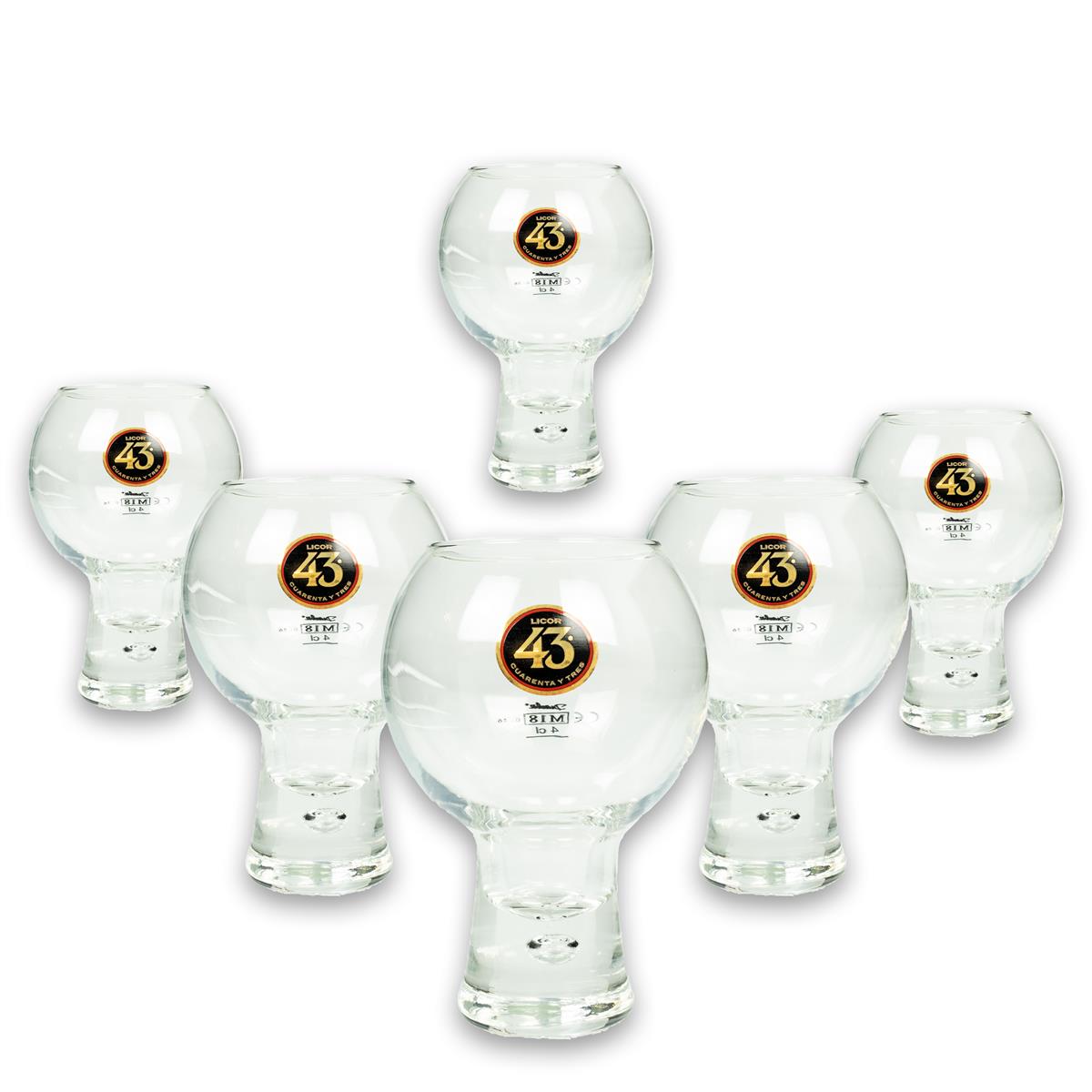 6x Likör43 glass balloon bottle