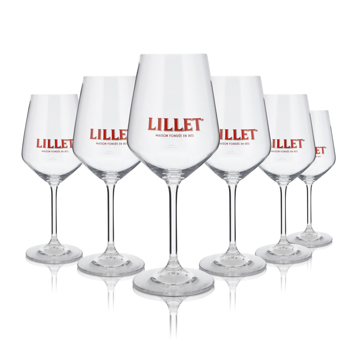 6x Lillet stemmed glasses set, 0.46 l – Original with 4 cl measuring line for aperitifs and tonic – View 2