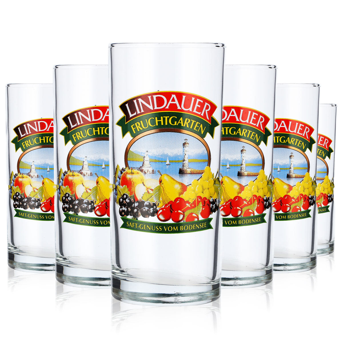 6x Lindauer juice glass 0.2l cup Juice glasses "Fruit Garden" Rastal