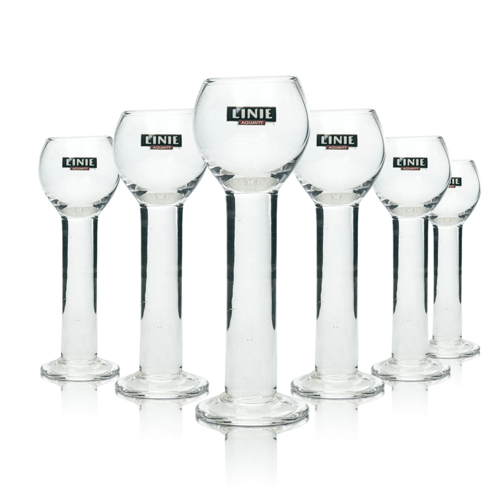 6x Aquavit Mini Cup Shot Glasses 2cl Glasses Short Schnapps Stamper Balloon