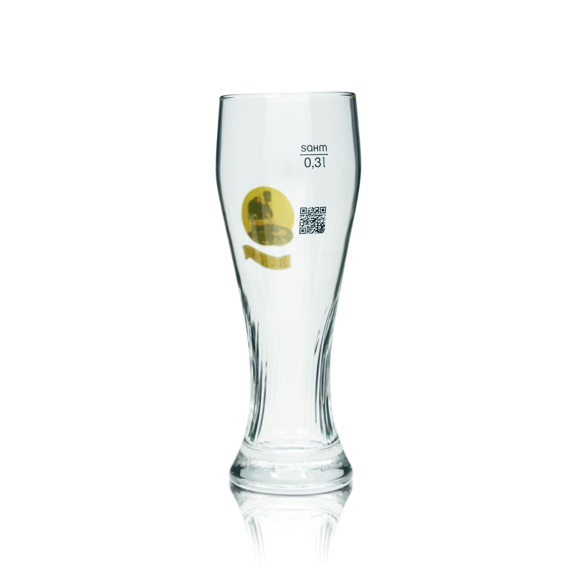6x Löschzwerg wheat beer glass 0.3l contour Hefeweizen glasses brewery Gastro Geeicht – View 3