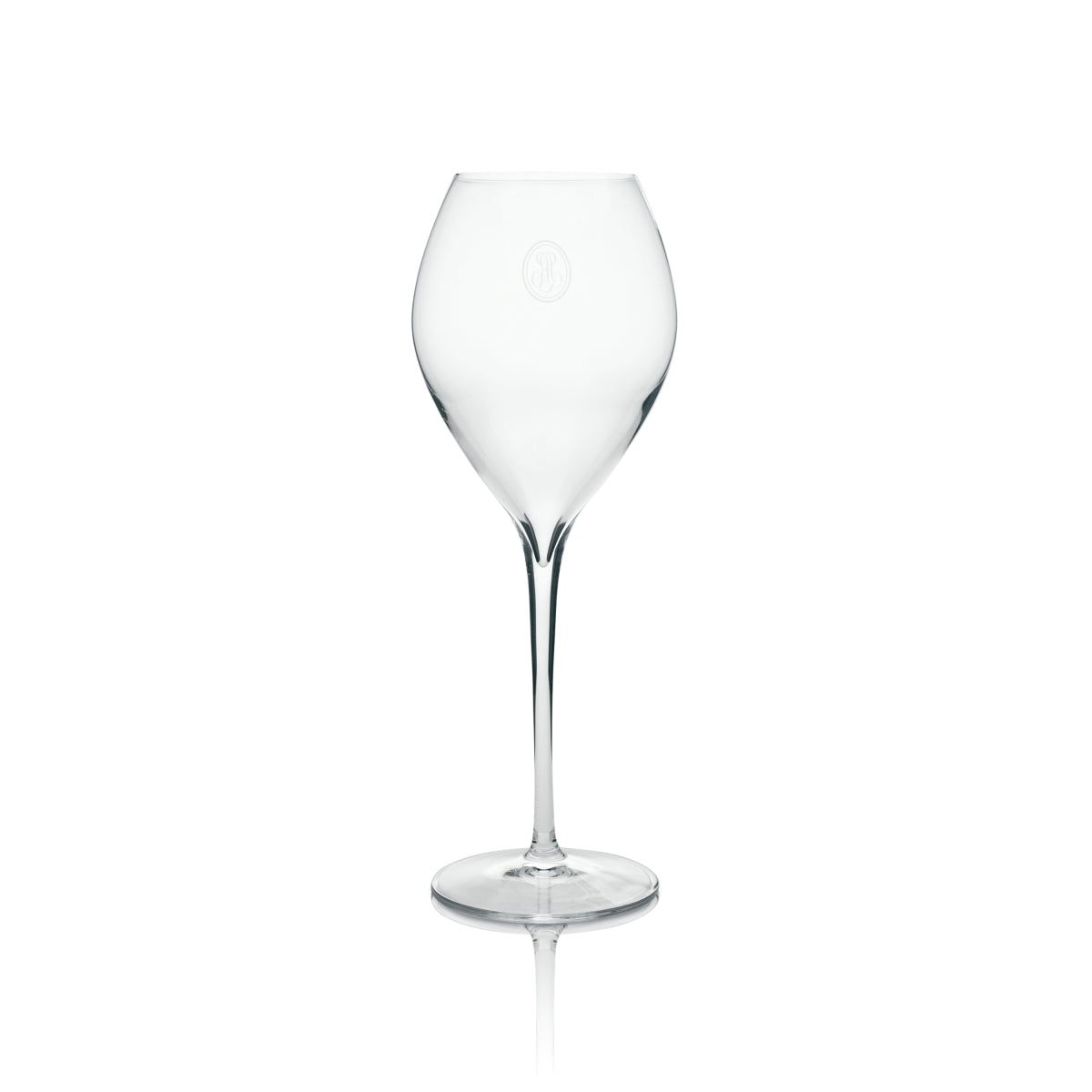 6x Louis Roederer Champagne Glass Flute, thick-bodied with logo – View 3