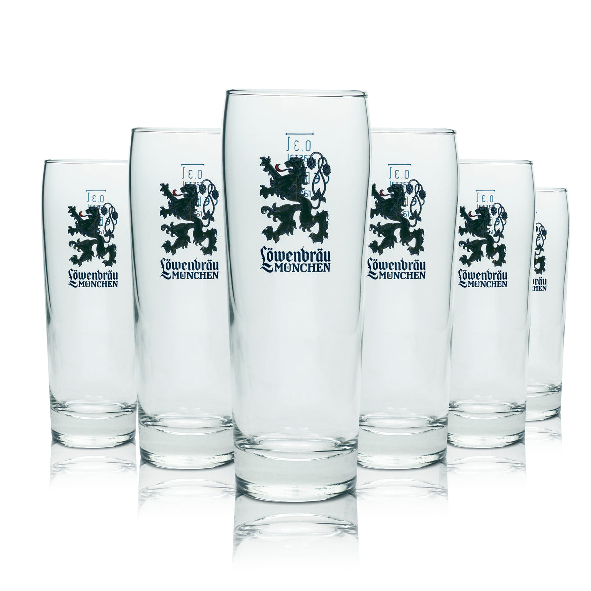 6x Löwenbräu beer glass 0.3 l mug New logo! Glasses Willi Cup Beer Light Bar – View 4