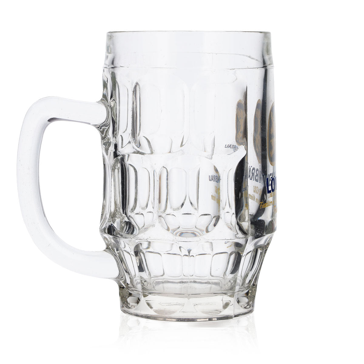6x Löwenbräu beer glasses, 0.5 l mug, Strasbourg, yellow logo, B-WARE – View 4