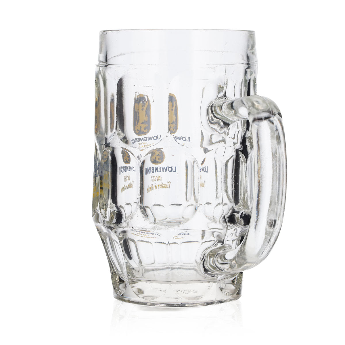 6x Löwenbräu beer glasses, 0.5 l mug, Strasbourg, yellow logo, B-WARE – View 5