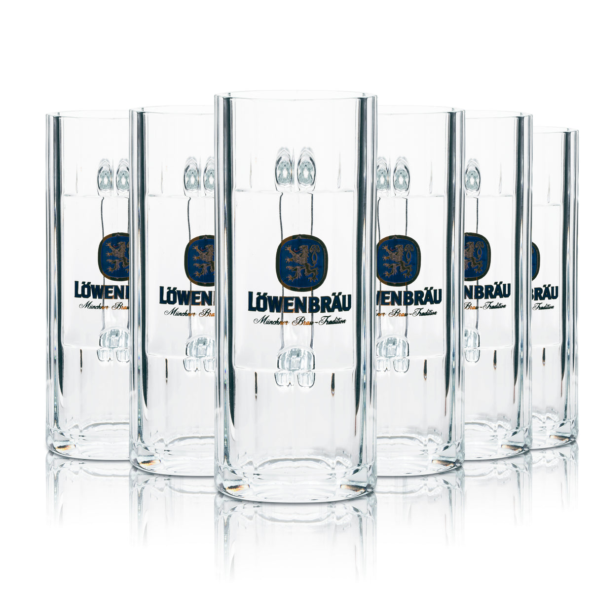 6x Löwenbräu beer glass mug 0.5l – View 5