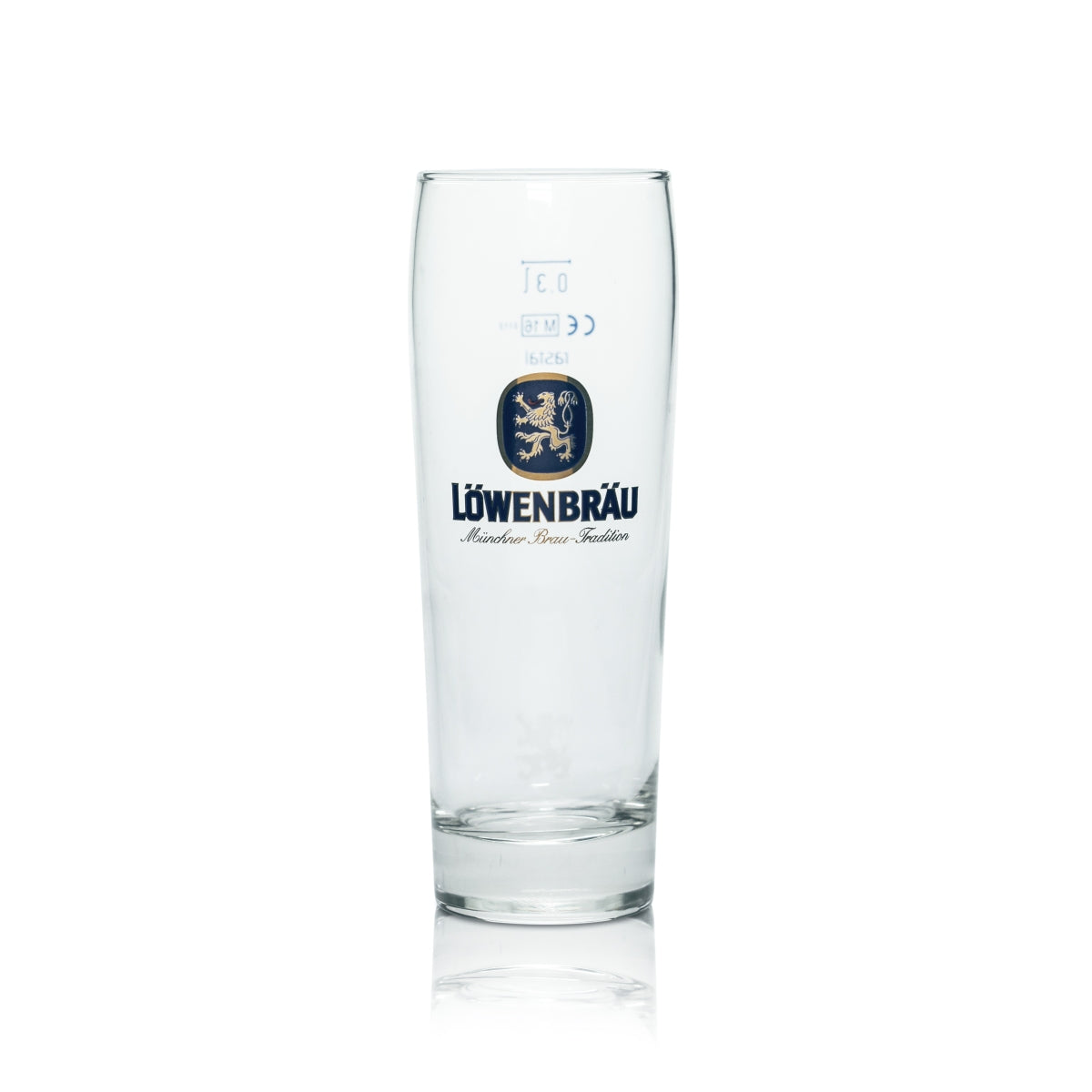 6x Löwenbräu glass 0.3l beer Willi Becher glasses Brewery Gastro Calibrated Bavaria – View 2