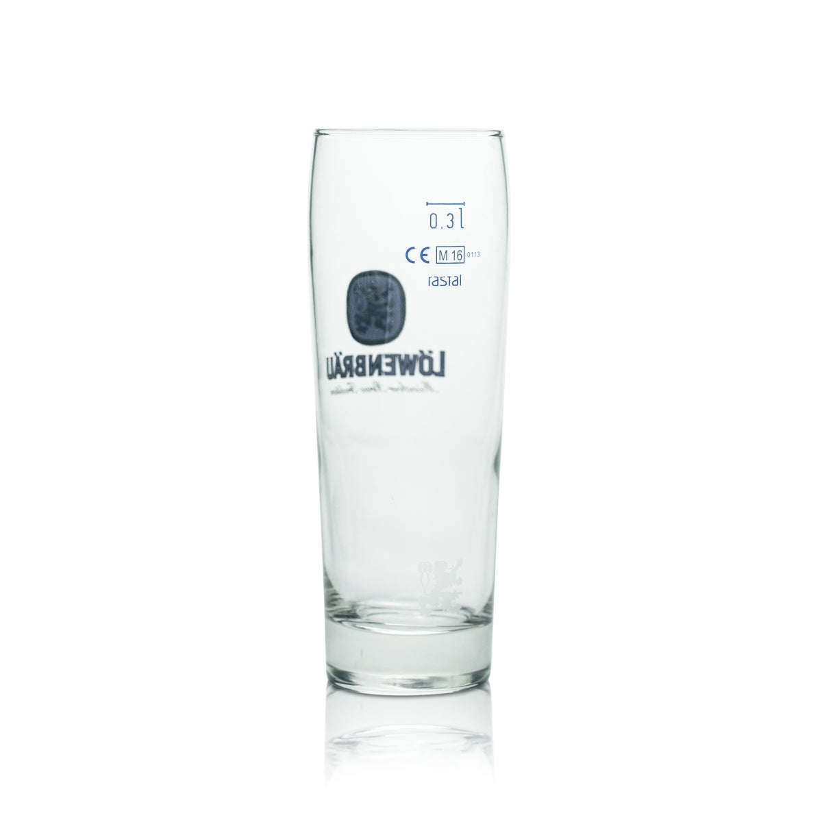 6x Löwenbräu glass 0.3l beer Willi Becher glasses Brewery Gastro Calibrated Bavaria – View 3