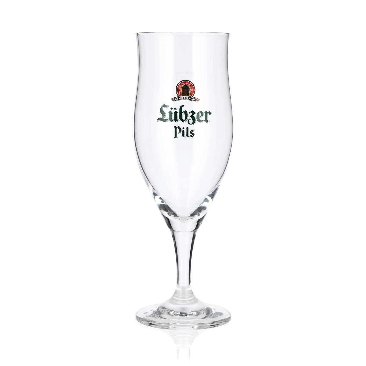 6 Lübzer Beer Glasses, 0.25 L, Tulip-Shaped, Green Logo, Ritzenhoff Beer Glass – View 2