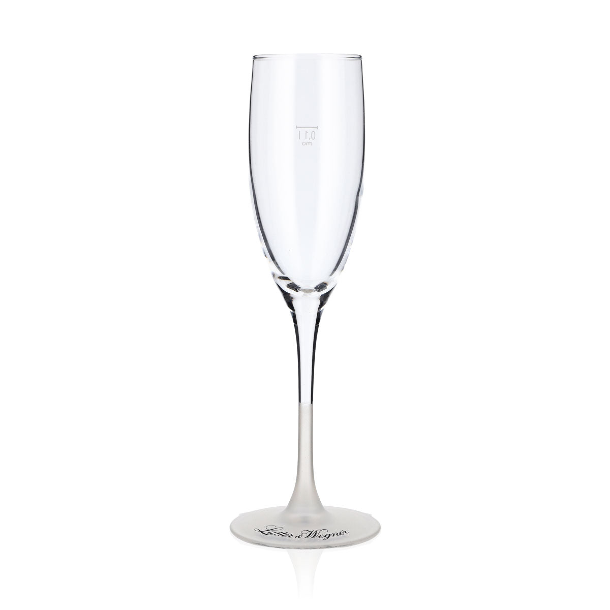 6x Lutter & Wegner Sparkling Wine Glasses 0.1l Sparkling Wine Glasses Flute Glasses Satin Finish Base – View 2