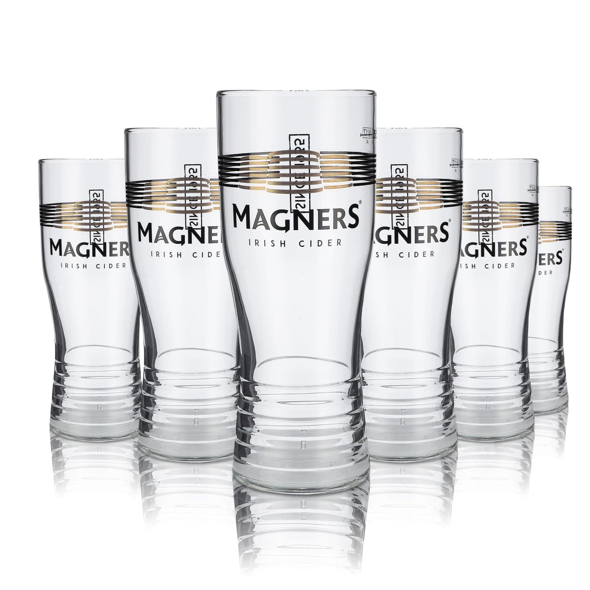 6x Magners Cider Glass Irish Cider Pint Glasses "Win Magners" 0.5l