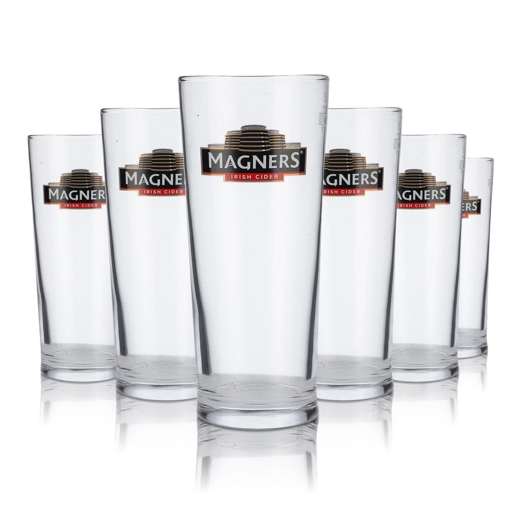 6x Magners Cider Glass Classic Irish Cider Glasses Pint Glass 0.25l