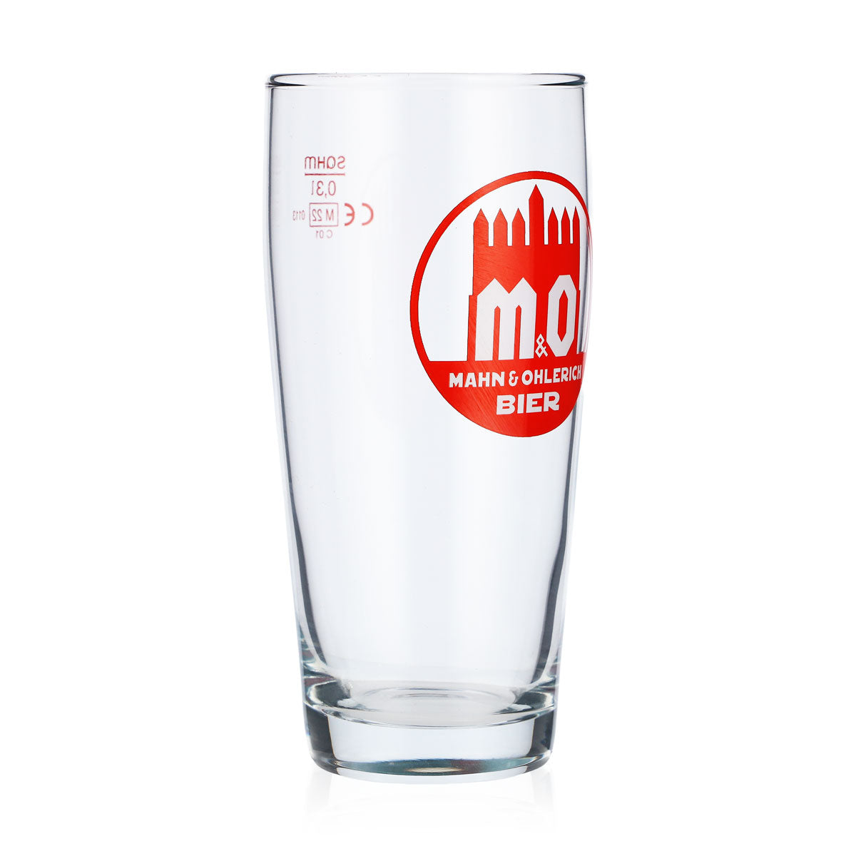 6x Mahn & Ohlerich beer glasses, 0.3 l, Willi-Becher logo in orange Sahm – View 3
