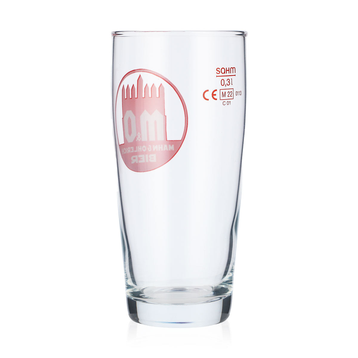 6x Mahn & Ohlerich beer glasses, 0.3 l, Willi-Becher logo in orange Sahm – View 4