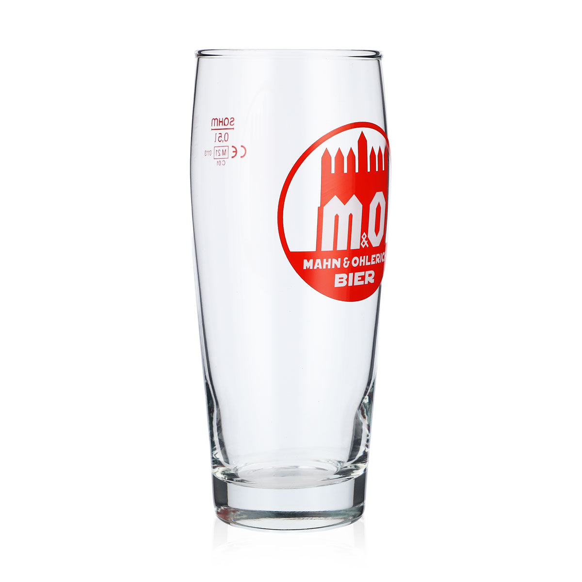6x Mahn & Ohlerich beer glasses, 0.5 l, Willi-Becher logo in orange Sahm – View 3